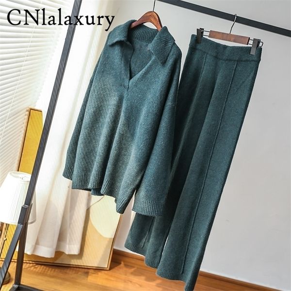 cnlalaxury women's knitted suit winter tracksuit warm sweater pants two-piece set autumn casual outfit pullover trouser 220315, White
cnlalaxury women's knitted suit winter tracksuit warm sweater pants two-piece set autumn casual outfit pullover trouser 220315, White