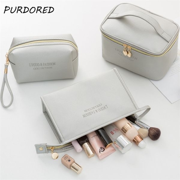 purdored 1 pc large women cosmetic bag pu leather waterproof zipper make up bag travel washing makeup organizer beauty case 220615
purdored 1 pc large women cosmetic bag pu leather waterproof zipper make up bag travel washing makeup organizer beauty case 220615