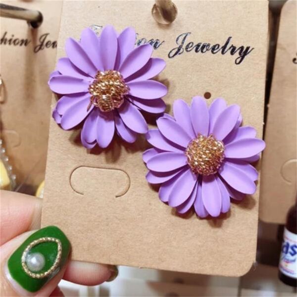 new korean style paint big flower stud earrings for women fashion summer elegant sweet jewelry accessories brincos mix colors, Golden;silver 
new korean style paint big flower stud earrings for women fashion summer elegant sweet jewelry accessories brincos mix colors, Golden;silver