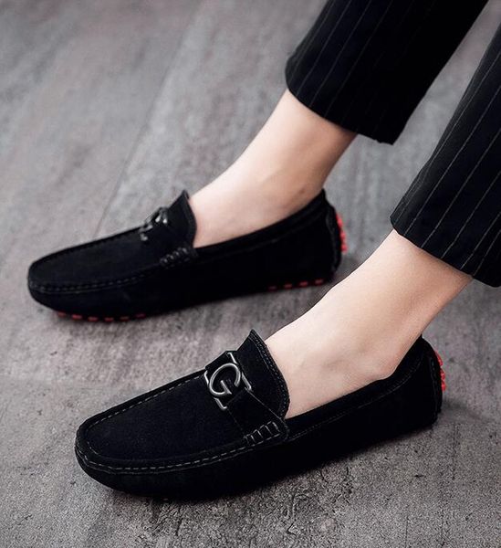 men genuine leather shoe non-slip mens loafers luxury designer head leathers soft business casual loafer shoes male size: eu39-44, Black
men genuine leather shoe non-slip mens loafers luxury designer head leathers soft business casual loafer shoes male size: eu39-44, Black