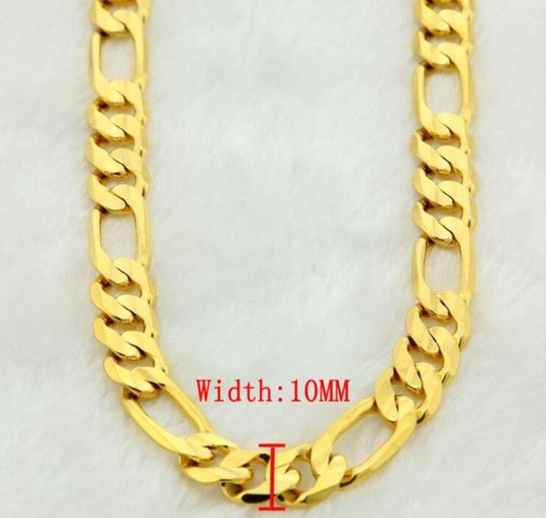 men's italian chains 10mm 14k yellow gold fill 24" figaro link chain necklace, Silver
men's italian chains 10mm 14k yellow gold fill 24" figaro link chain necklace, Silver