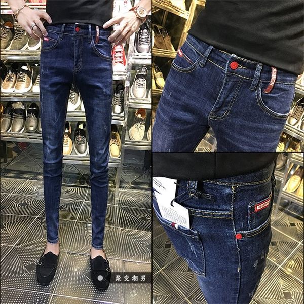 autumn and winter fashion causal teenagers cowboys social men's spirit guy pants male korean trend slim feet tight jeans 201128, Blue
autumn and winter fashion causal teenagers cowboys social men's spirit guy pants male korean trend slim feet tight jeans 201128, Blue