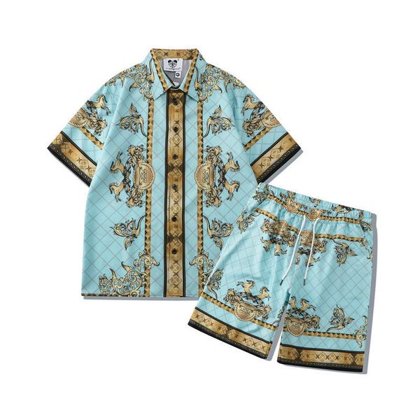 tracksuit mens suit hawaiian print silk shirt beach shorts two piece hip hop lovers clothing, Gray
tracksuit mens suit hawaiian print silk shirt beach shorts two piece hip hop lovers clothing, Gray