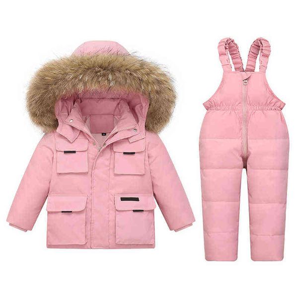 -30 grades winter children clothing sets 2021 girls snowsuit jacket boy down jacket overalls boy real fur kids outerwear 1-6y j220718, Blue;gray
-30 grades winter children clothing sets 2021 girls snowsuit jacket boy down jacket overalls boy real fur kids outerwear 1-6y j220718, Blue;gray