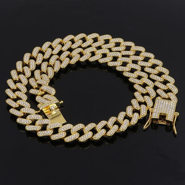 chains 15mm domineering men necklace iced out cuban chain hip hop jewelry choker gold silver color rhinestone cz clasp for mens rapper
chains 15mm domineering men necklace iced out cuban chain hip hop jewelry choker gold silver color rhinestone cz clasp for mens rapper