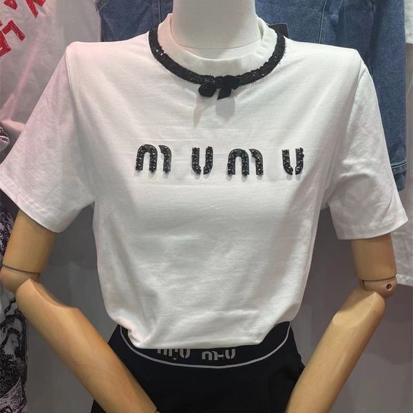 warehouse clothing spring and summer round neck rhinestone letters loose and versatile niche design short sleeve t-shirt women's outlet, White
warehouse clothing spring and summer round neck rhinestone letters loose and versatile niche design short sleeve t-shirt women's outlet, White