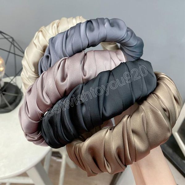 fashion women hairband pleated casual solid color headband for soft headwear girls wash face turban hair accessories wholesale, Silver
fashion women hairband pleated casual solid color headband for soft headwear girls wash face turban hair accessories wholesale, Silver