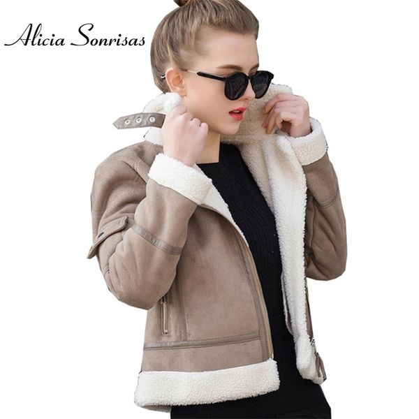 faux shearling sheepskin coat women leather thick suede jacket women autumn winter lambs wool short motorcycle coats uv3001 y200109, Black
faux shearling sheepskin coat women leather thick suede jacket women autumn winter lambs wool short motorcycle coats uv3001 y200109, Black