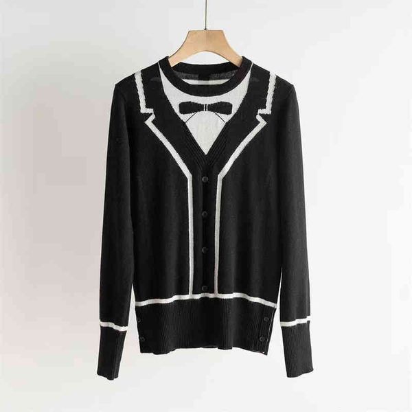 women's knits tees tb spring interesting and ingenious fashion inlaid tuxedo bow tie cashmere sweater long sleeve contrast pullover swe, White
women's knits tees tb spring interesting and ingenious fashion inlaid tuxedo bow tie cashmere sweater long sleeve contrast pullover swe, White