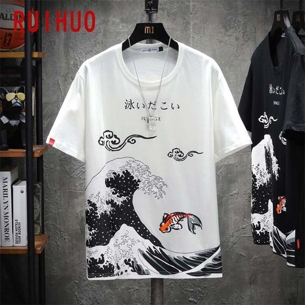 ruihuo japan style men's t-shirt fashion streetwear black hip hop t shirt men tshirt japanese clothing man m-5xl 220504, White;black
ruihuo japan style men's t-shirt fashion streetwear black hip hop t shirt men tshirt japanese clothing man m-5xl 220504, White;black