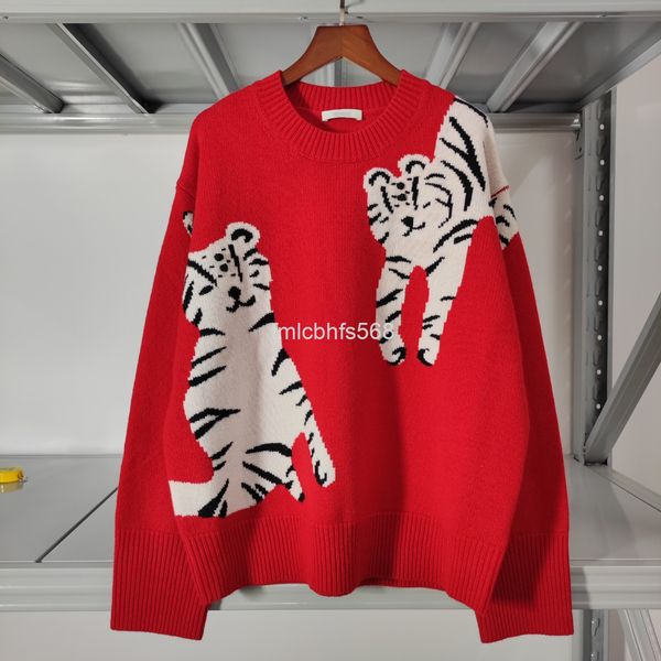 women's knits & tees e family's year of the tiger limited round neck pullover sweater spring embroidered wool cashmere sweater, White
women's knits & tees e family's year of the tiger limited round neck pullover sweater spring embroidered wool cashmere sweater, White