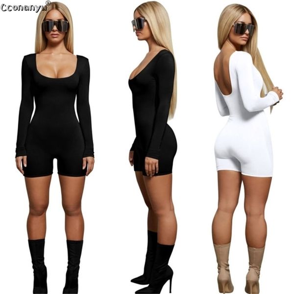 spring playsuit for woman long sleeve short playsuit bodysuit women jumpsuit black white women jumpsuit y200422
spring playsuit for woman long sleeve short playsuit bodysuit women jumpsuit black white women jumpsuit y200422