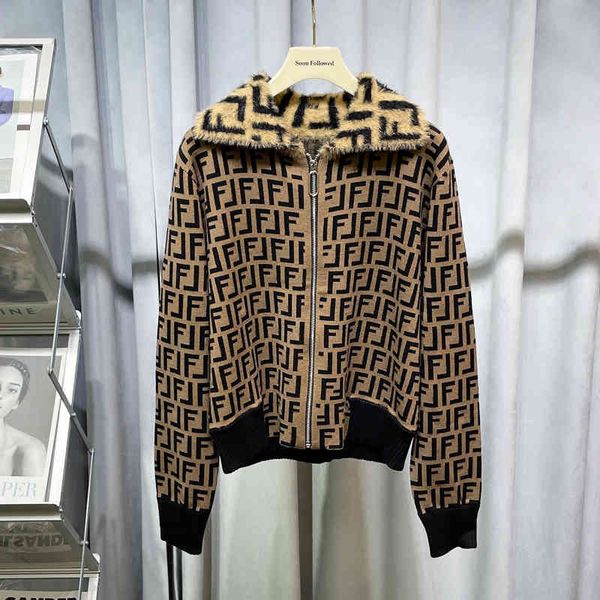 women's knits & tees presbyopia sweater women's autumn and winter classic letter jacquard zipper fashion wool collar cardigan coat, White
women's knits & tees presbyopia sweater women's autumn and winter classic letter jacquard zipper fashion wool collar cardigan coat, White