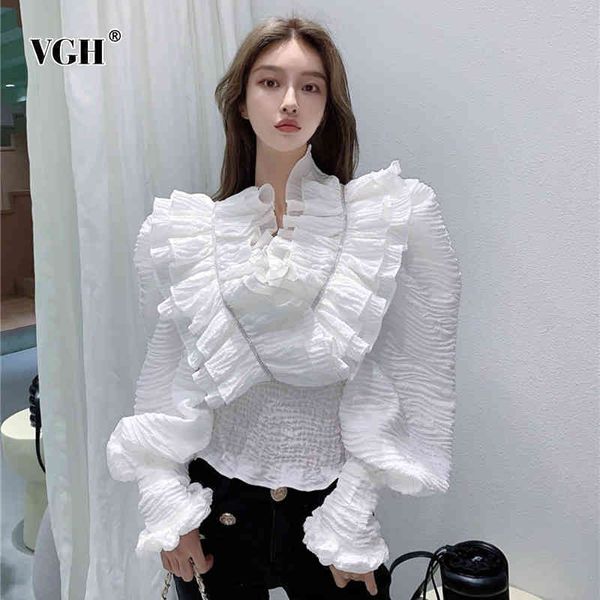 elegant white blouse for women v neck long sleeve patchwork ruffle casual shirt female fashion clothing spring 210507
elegant white blouse for women v neck long sleeve patchwork ruffle casual shirt female fashion clothing spring 210507
