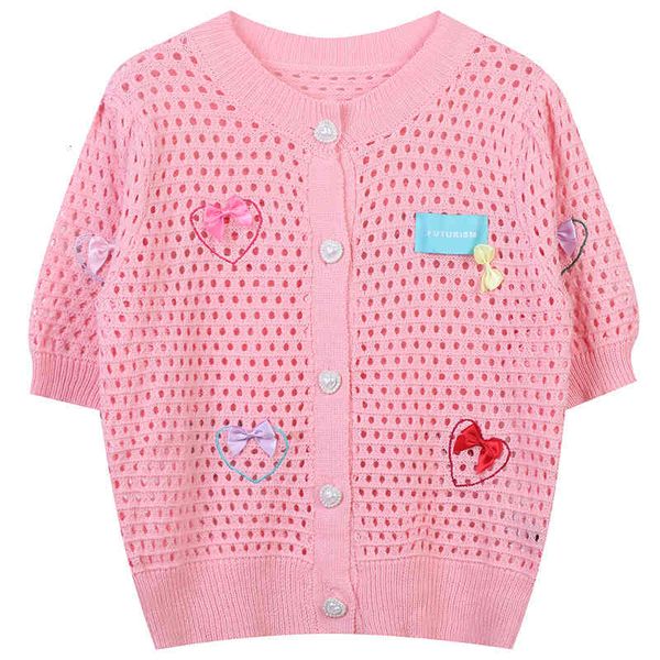 women's sweaters sweet hollow out sweater spring and summer 2022 love embroidery bow three-dimensional decoration aging round neck jwpw, White;black
women's sweaters sweet hollow out sweater spring and summer 2022 love embroidery bow three-dimensional decoration aging round neck jwpw, White;black