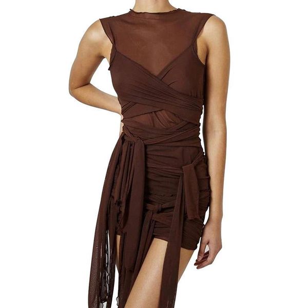 vintage lace up brown bodycon y2k goth aesthetic sleeveless mini dress women harajuku slim bandages corset clothes, Black;gray
vintage lace up brown bodycon y2k goth aesthetic sleeveless mini dress women harajuku slim bandages corset clothes, Black;gray