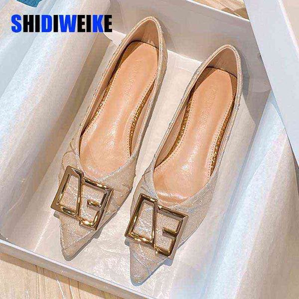 women shoes pointed toe metal decoration flats slip on casual solid leather inside loafers students moccasins 220519, Black
women shoes pointed toe metal decoration flats slip on casual solid leather inside loafers students moccasins 220519, Black