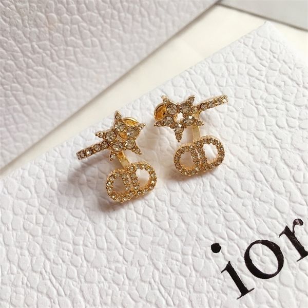14% off jewelry the new five pointed star letter diamond inlaid brass 925 silver needle female earrings, Golden
14% off jewelry the new five pointed star letter diamond inlaid brass 925 silver needle female earrings, Golden