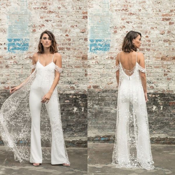 summer wedding dress for women 2022 bridal jumpsuit with wrap robes de mariee lace boho bride dresses backless robe de mariage, White
summer wedding dress for women 2022 bridal jumpsuit with wrap robes de mariee lace boho bride dresses backless robe de mariage, White