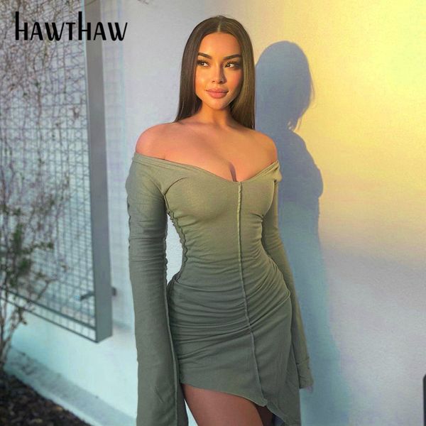 hawthaw women autumn winter long sleeve soild color green patchwork bodycon mini short dress 2022 female clothing streerwear, Black;gray
hawthaw women autumn winter long sleeve soild color green patchwork bodycon mini short dress 2022 female clothing streerwear, Black;gray