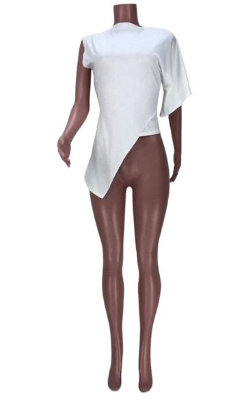 cross-border amazon european and american women's new irregular asymmetrical solid color sleeveless horn sleeve t-shirt women z2q1#, White
cross-border amazon european and american women's new irregular asymmetrical solid color sleeveless horn sleeve t-shirt women z2q1#, White