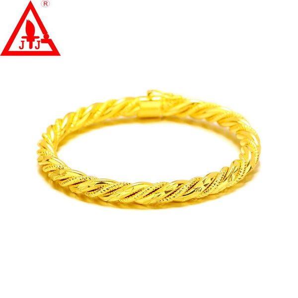 6mm 24k yellow gold filled bangles copper fashion charms fine jewelry wedding dressed luxury designer bracelet women203l, Black
6mm 24k yellow gold filled bangles copper fashion charms fine jewelry wedding dressed luxury designer bracelet women203l, Black