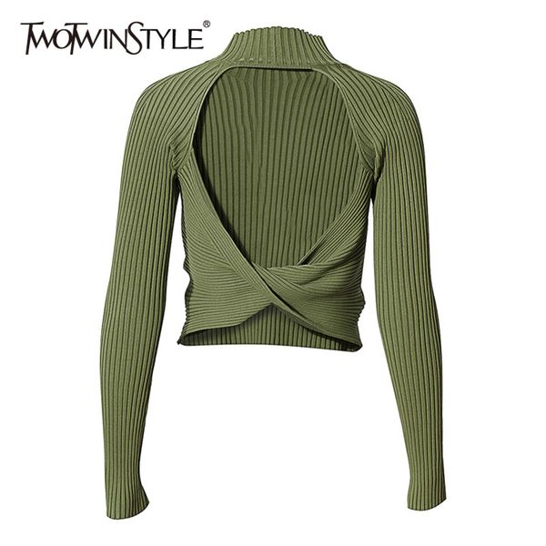hollow out sweater for fmael stand collar long sleeve high waist slimming womens fashion 210423, White;black
hollow out sweater for fmael stand collar long sleeve high waist slimming womens fashion 210423, White;black
