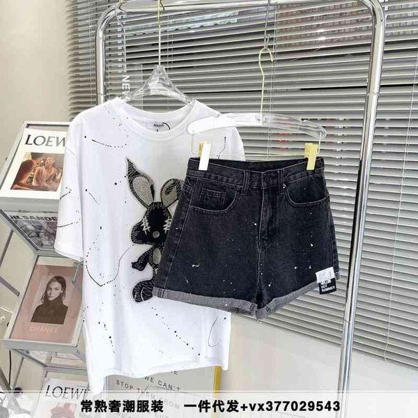 women's shorts niche designer style washed worn-out splash label denim shorts women 1v0o, White;black
women's shorts niche designer style washed worn-out splash label denim shorts women 1v0o, White;black