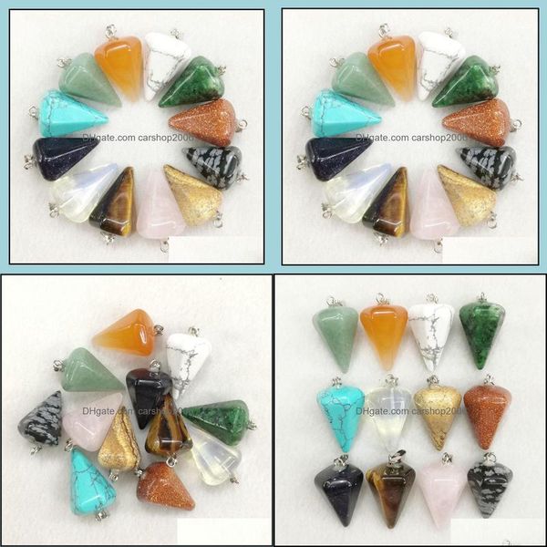 charms chakra natural stone cone shape pendum rose quartz lapis lazi turquoise opal pendant diy for necklace ea carshop2006 ddt, Bronze;silver
charms chakra natural stone cone shape pendum rose quartz lapis lazi turquoise opal pendant diy for necklace ea carshop2006 ddt, Bronze;silver
