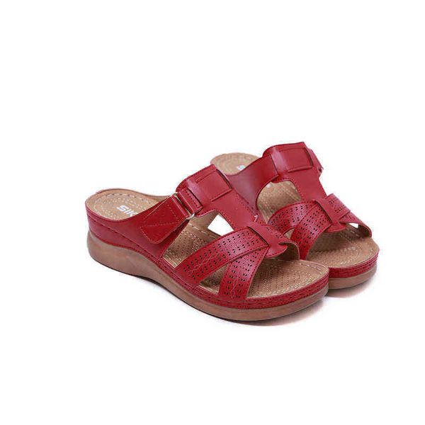 slippers 2022 summer women wedge sandals premium orthopedic open toe vintage anti-slip leather casual female platform retro shoes 220329, Black
slippers 2022 summer women wedge sandals premium orthopedic open toe vintage anti-slip leather casual female platform retro shoes 220329, Black