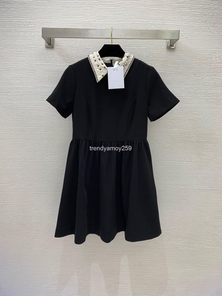 casual dresses spring and summer heavy industry embroidery beaded lapel waist slim short sleeved dress fluffy skirt medium length, Black;gray
casual dresses spring and summer heavy industry embroidery beaded lapel waist slim short sleeved dress fluffy skirt medium length, Black;gray