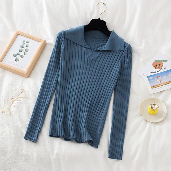 korean style turndown collar women sweater female long sleeve casual pullover knitted sweaters fall clothes sueter feminino l220815, White;black
korean style turndown collar women sweater female long sleeve casual pullover knitted sweaters fall clothes sueter feminino l220815, White;black
