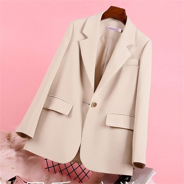 surufeng autumn chic solid color elegant apricot blazer women jacket ladies single button loose v-neck long sleeve cardigan 220402, White;black
surufeng autumn chic solid color elegant apricot blazer women jacket ladies single button loose v-neck long sleeve cardigan 220402, White;black