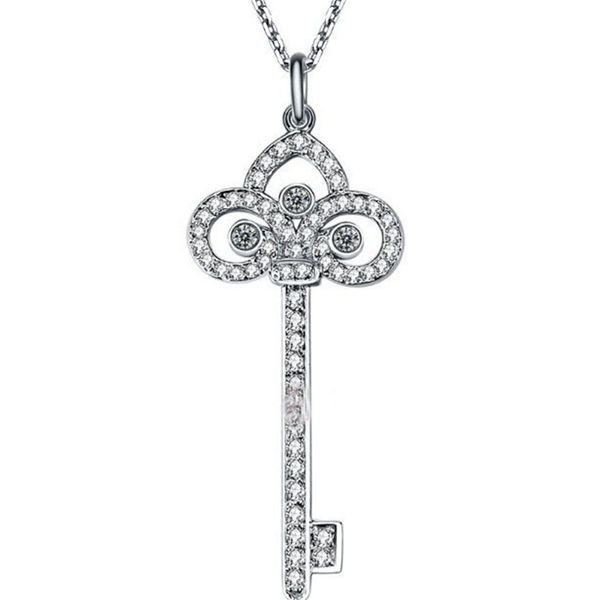 key sweater chain for women's white gold necklace luxury niche design jewelry famous holiday gift t brand3066, Silver
key sweater chain for women's white gold necklace luxury niche design jewelry famous holiday gift t brand3066, Silver