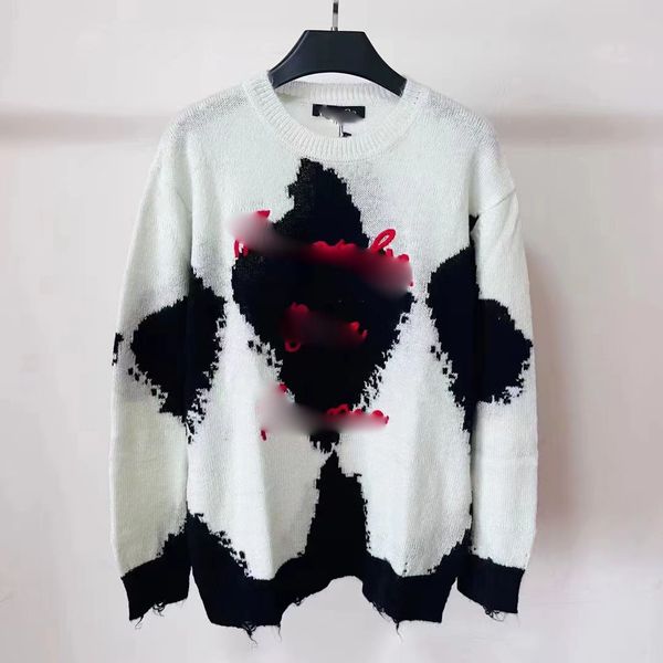 808 xl 2022 milan runway autumn summer brand same style sweater long sleeve crew neck pullover white red womens yingrun, White;black
808 xl 2022 milan runway autumn summer brand same style sweater long sleeve crew neck pullover white red womens yingrun, White;black