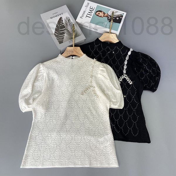 women's sweaters designer diamond knitted bubble sleeve short stand collar summer foreign celebrity princess style women's 2022 ne, White;black
women's sweaters designer diamond knitted bubble sleeve short stand collar summer foreign celebrity princess style women's 2022 ne, White;black