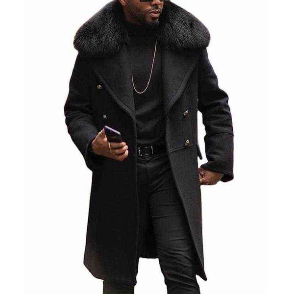 men's wool & blends wepbel trench coats brown side seam overcoats casual woolen solid double breasted sidekick coat outwear jackets t22, Black
men's wool & blends wepbel trench coats brown side seam overcoats casual woolen solid double breasted sidekick coat outwear jackets t22, Black
