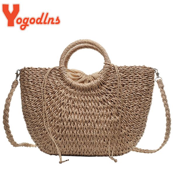 yogodlns summer half-round straw bag women weave handmade handbag new trendy shoulder bag fashion beach bags kintted handle bag
yogodlns summer half-round straw bag women weave handmade handbag new trendy shoulder bag fashion beach bags kintted handle bag