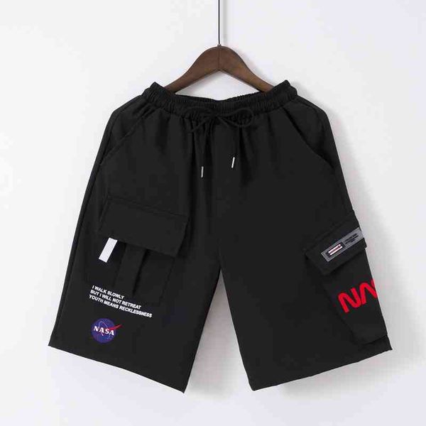 men's shorts new season tooling nasa fashion brand loose capris men's summer middle casual pants, White;black
men's shorts new season tooling nasa fashion brand loose capris men's summer middle casual pants, White;black