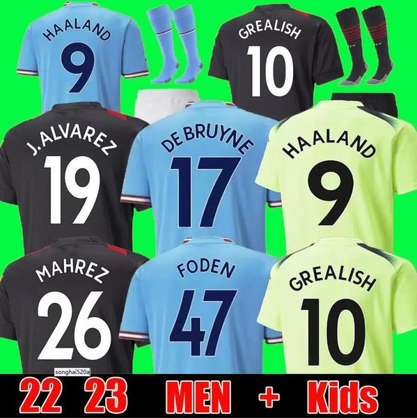 22 23 haaland soccer jerseys grealish sterling mans cities mahrez fans player version de bruyne foden 2022 2023 football shirt kids kit, Black
22 23 haaland soccer jerseys grealish sterling mans cities mahrez fans player version de bruyne foden 2022 2023 football shirt kids kit, Black