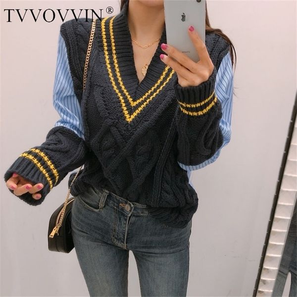 autumn winter korean style pullovers knitted sweater women v-neck casual striped female new fashion women lj201124, White;black
autumn winter korean style pullovers knitted sweater women v-neck casual striped female new fashion women lj201124, White;black