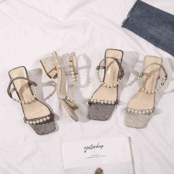 sandals summer 2022 new fairy style matching skirt high heel small one line belt middle thick sandals women large widened 220606, Black
sandals summer 2022 new fairy style matching skirt high heel small one line belt middle thick sandals women large widened 220606, Black