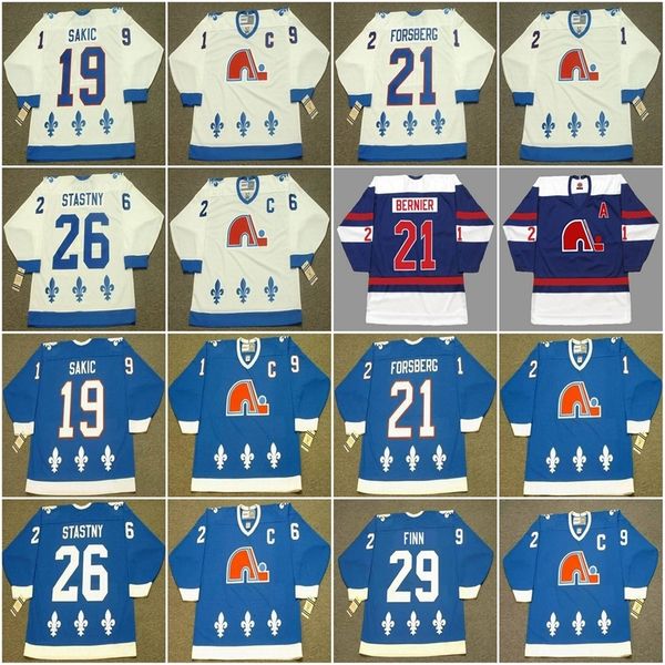 c202 quebec nordiques jersey hockey 19 joe sakic 1992 forsberg 1994 bernier 26 peter stastny 1988 27 ron hextal finn brodeur hunter bouchard, Black
c202 quebec nordiques jersey hockey 19 joe sakic 1992 forsberg 1994 bernier 26 peter stastny 1988 27 ron hextal finn brodeur hunter bouchard, Black