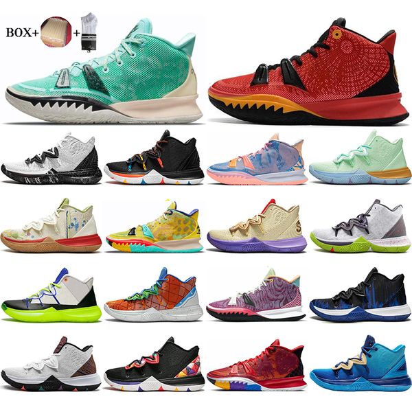with box 2022 mens kyrie shoes tv pe basketball shoe 5 for 20th anniversary sponge x irving 5s pineapple house patrick mr.krebs sandy cheeks, White;red
with box 2022 mens kyrie shoes tv pe basketball shoe 5 for 20th anniversary sponge x irving 5s pineapple house patrick mr.krebs sandy cheeks, White;red