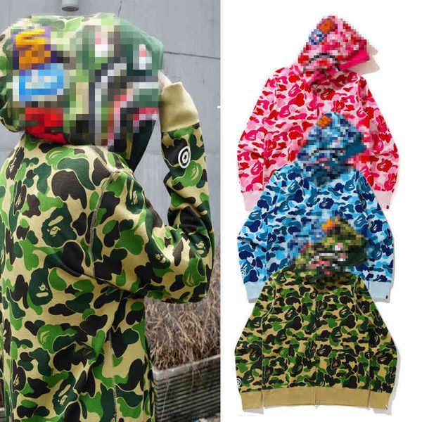 ins hip hop sweater shark head camouflage shading double hat sweater blue & pink & green tide couple jacket sweater, Black
ins hip hop sweater shark head camouflage shading double hat sweater blue & pink & green tide couple jacket sweater, Black