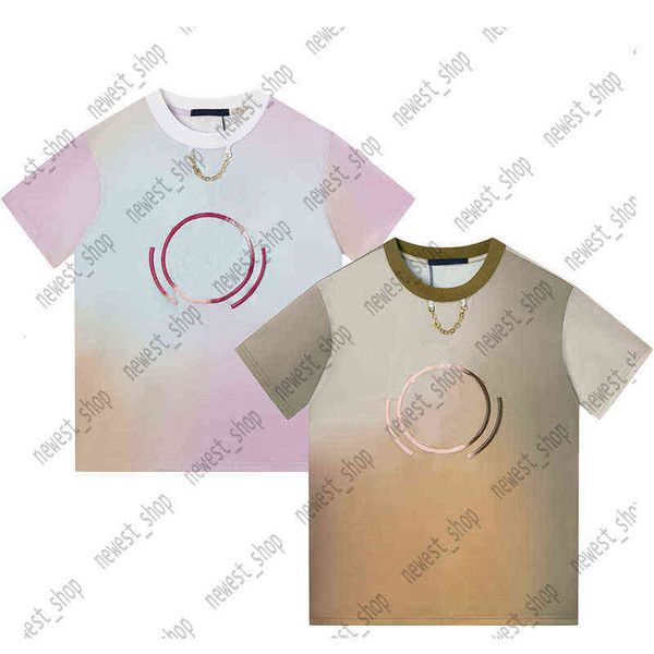 2022 summer europe mens t shirts designer luxury classic 3d circle paris gradient color letter print tshirts fashion tshirt womens t shirt, White;black 
2022 summer europe mens t shirts designer luxury classic 3d circle paris gradient color letter print tshirts fashion tshirt womens t shirt, White;black