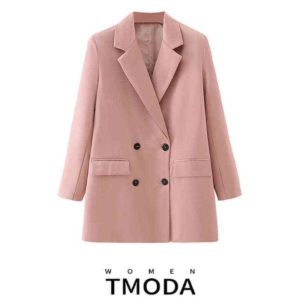 suit tmoda362 new women 2020 fashion solid pink blazer jacket vintage double br, White;black
suit tmoda362 new women 2020 fashion solid pink blazer jacket vintage double br, White;black