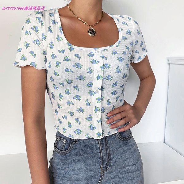 woman yitimuceng t-shirts print casual button white summer street style square collar t shirt short sleeve aa
woman yitimuceng t-shirts print casual button white summer street style square collar t shirt short sleeve aa