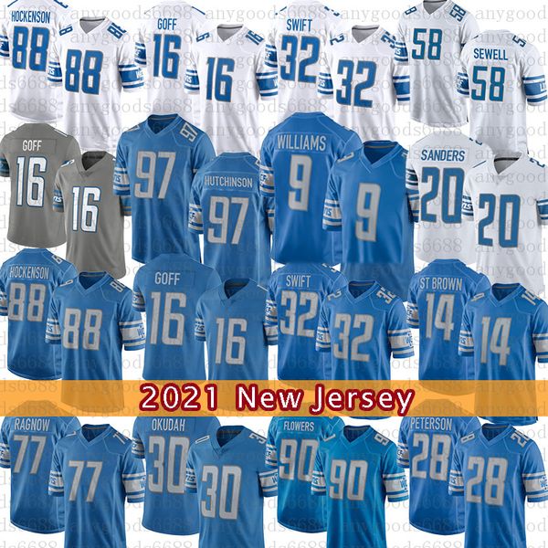 32 d'andre swift amon-ra st. brown football jersey 97 aidan hutchinson jameson williams t.j. hockenson jared goff penei sewell frank ra, Black;red
32 d'andre swift amon-ra st. brown football jersey 97 aidan hutchinson jameson williams t.j. hockenson jared goff penei sewell frank ra, Black;red