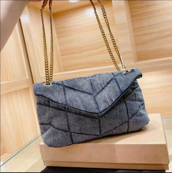 handbags women denim blue loulou puffer chain shoulder crossbody bag classic designers handbag envelope messenger bag purse, Red;black
handbags women denim blue loulou puffer chain shoulder crossbody bag classic designers handbag envelope messenger bag purse, Red;black